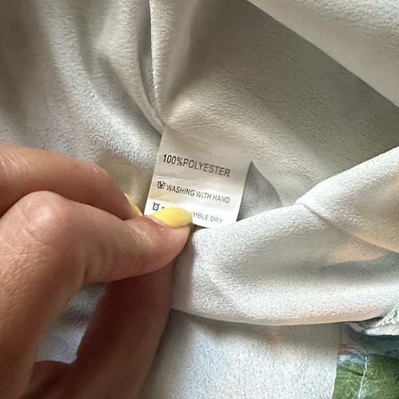 SundayUp Floral Long Sleeved V-Neck Dress Ruffles Small Picnic Casual Party - Picture 11 of 11